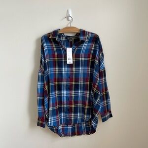 French Connection New With Tags Flannel Rhodes Button Down Shirt XS